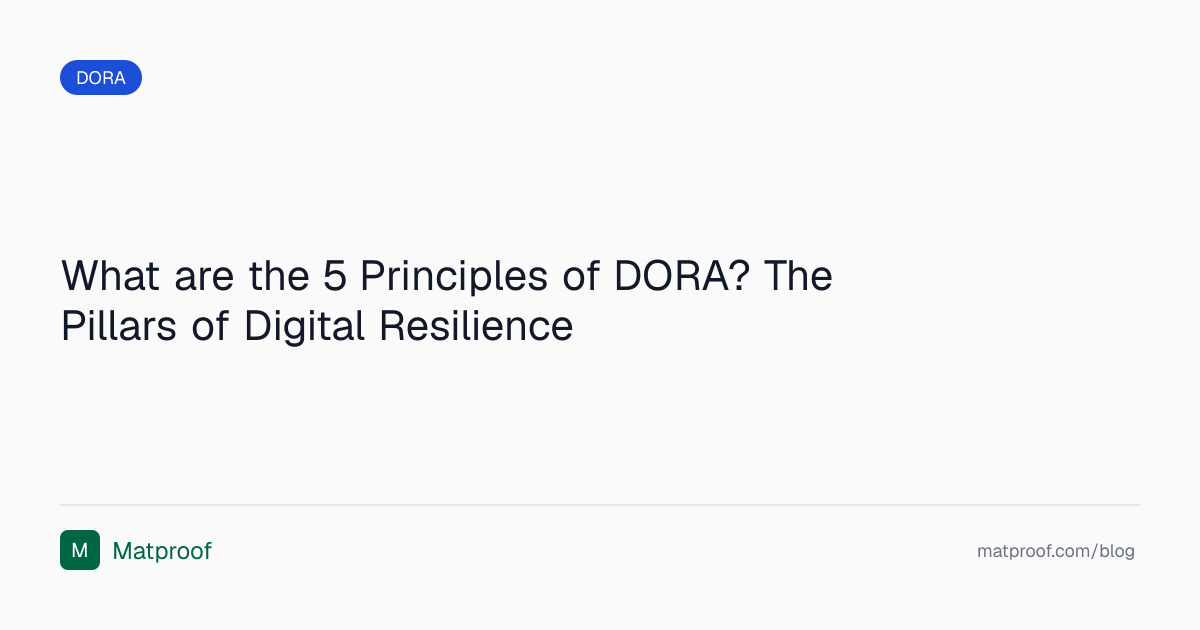 What are the 5 Principles of DORA? The Pillars of Digital Resilience ...