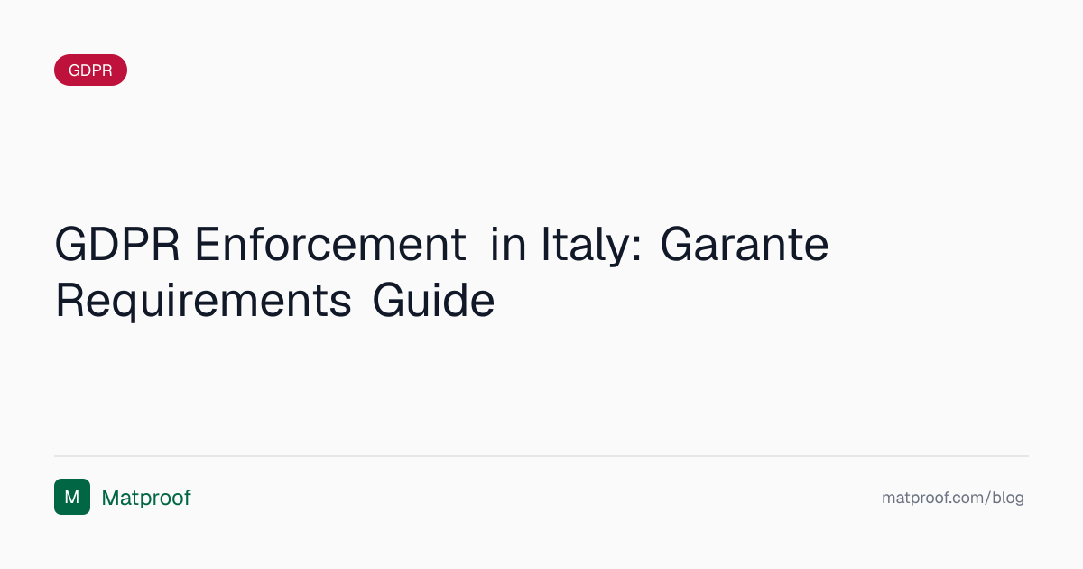 Application du RGPD en Italie : Guide des exigences du Garante ...