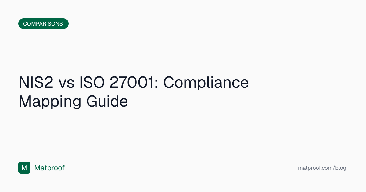 NIS2 vs ISO 27001: Compliance Mapping Guide | Matproof Blog